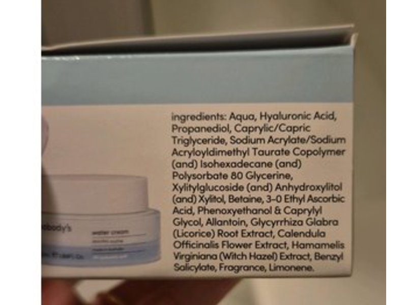 Nobody's Nobody Water Cream, 1.69 fl oz/50 mL