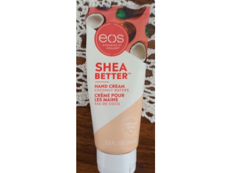 Eos Shea Better Hand Cream, Coconut Waters, 2.5 fl oz/74 mL
