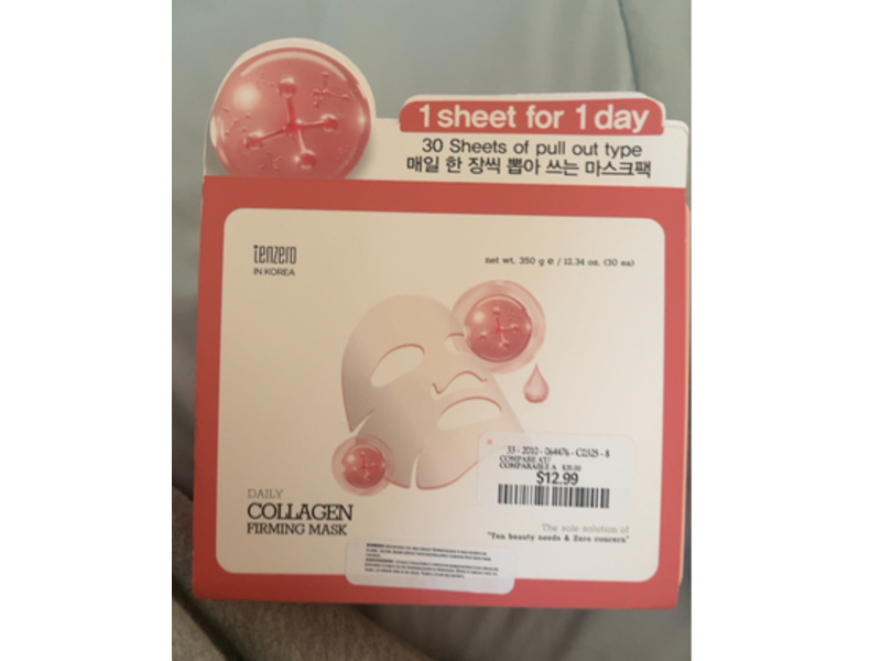 Tenzoero Daily Collagen Firming Mask, 12.34 oz/350 g