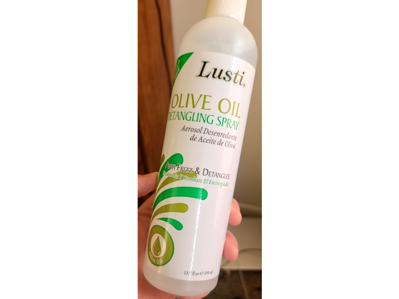 Lusti Anti Frizz & Detangling Spray, Olive Oil, 13.5 fl oz/399 mL