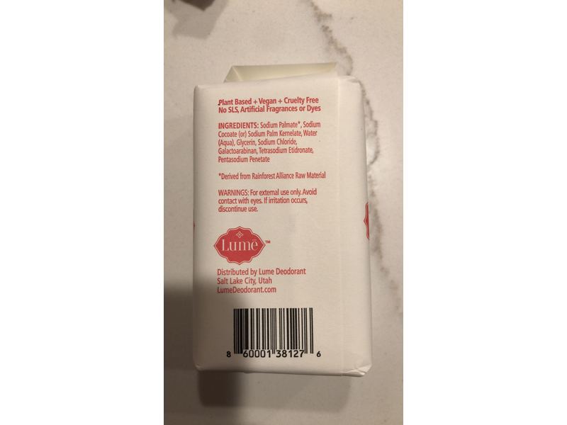 Lume Triple Milled Natural Soap for Face & Body, 5 oz /142 gm