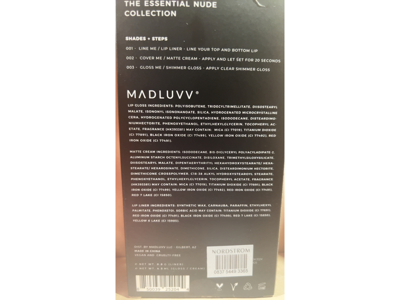 Madluvv Rich Lip The Essential Nude Collection Kit