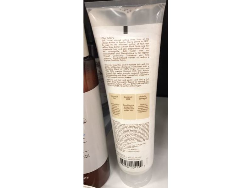 SheaMoisture Daily Hydration Shampoo, Virgin Coconut Oil, 10.3 fl oz/305 mL