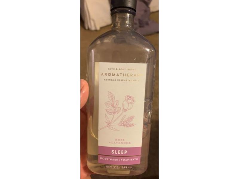 Bath & Body Works Aromatherapy Body Wash + Foam Bath, Sleep, Rose + Lavender, 10 fl oz/295 mL