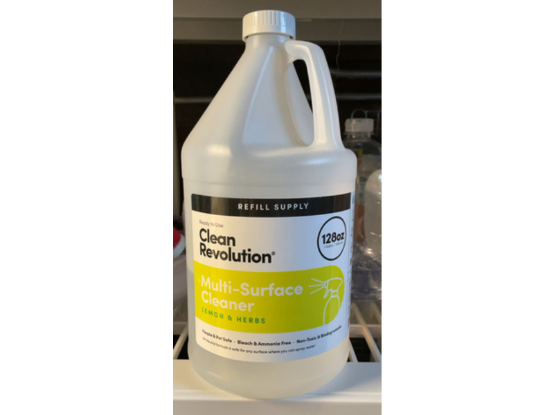 Clean Revolution Multi Surface Cleaner, Lemon & Herbs, 128 oz/3785 mL