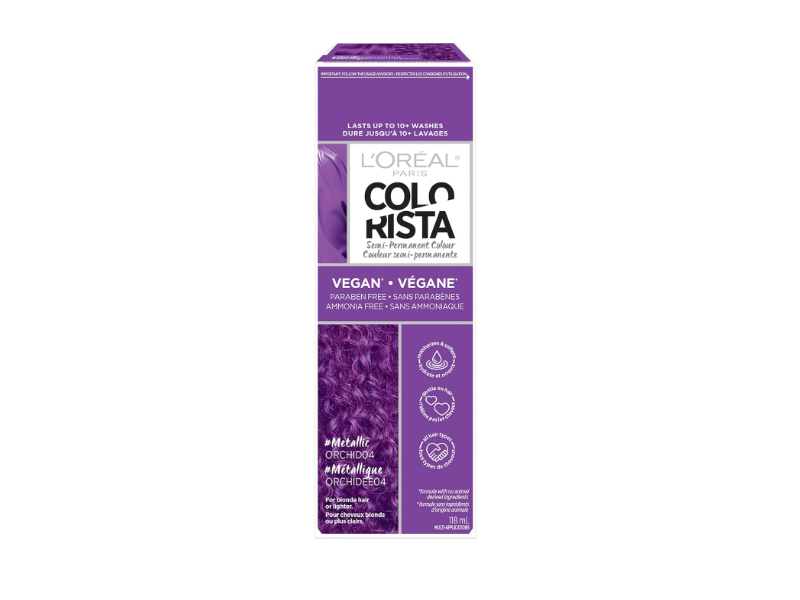 L'Oreal Paris Colorista Semi Permanent Color, Metallic Orchid 04, 4 fl oz/118 mL