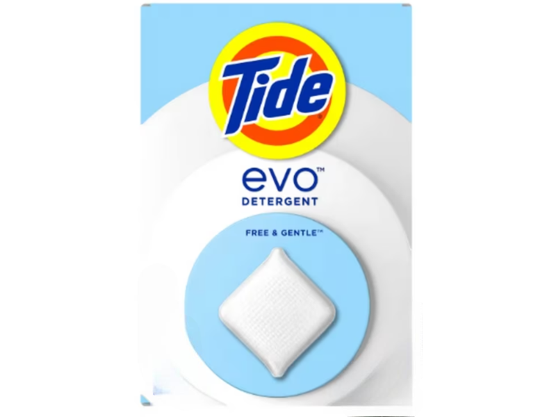 Tide Evo Detergent Laundry Tiles, Free & Gentle, 16 Loads, 14 Count