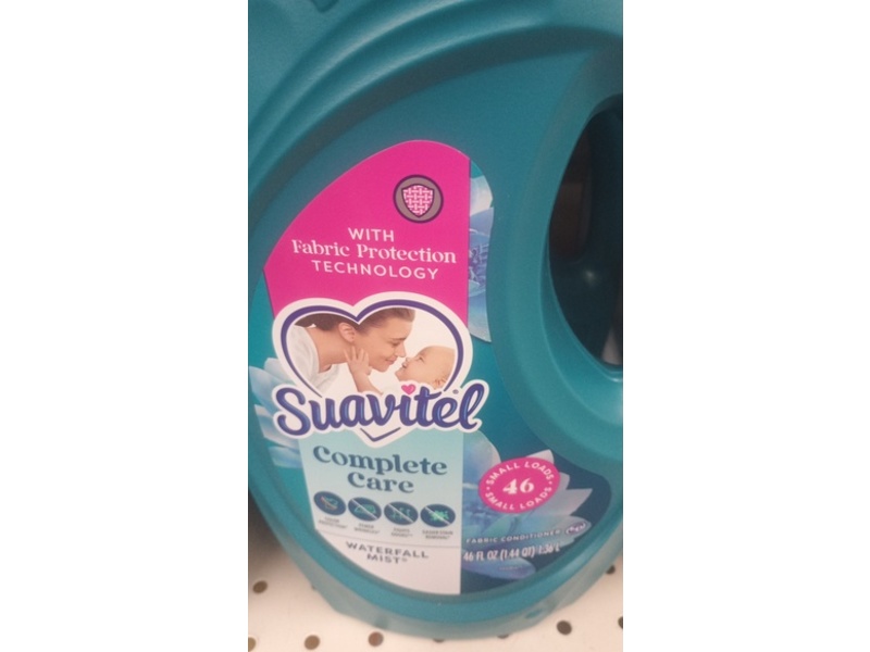 Suavitel Complete Care Fabric Conditioner, Waterfall Mist, 46 fl oz/1.36 L, 46 Loads