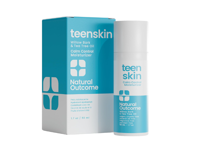 Natural Outcome Teenskin Calm Control Moisturizer, Willow Bark & Tea Tree Oil, 1.7 oz/50 mL