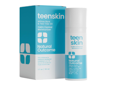 Natural Outcome Teenskin Calm Control Moisturizer, Willow Bark & Tea Tree Oil, 1.7 oz/50 mL