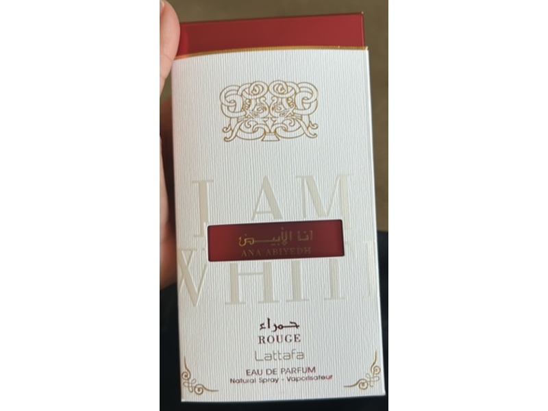 Lattafa Ana Abiyedh Rouge Eau De Parfum, 2.04 fl oz/60 mL