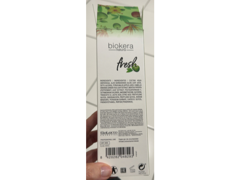 Biokera Fresh Natura Salerm Cosmetics, Green Shot Balsam, 10.3 oz/300 mL