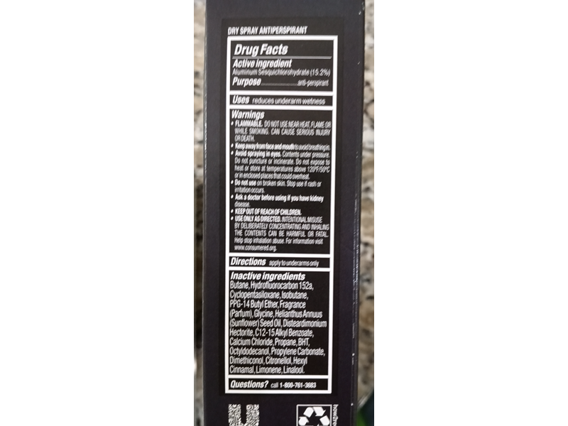 Dove Men+Care Extra Fresh Dry Spray Antiperspirant, Citrus Scent, 3.8 oz/107 g, Pack Of 3