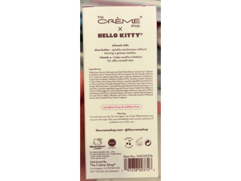 The Creme Shop x Hello Kitty Moisturizing Hand Creme, Chocolate Covered Strawberry, 1.69 fl oz/50 mL