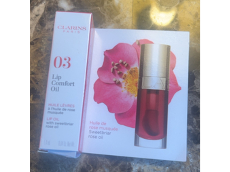Clarins Paris Lip Comfort Oil, 03 Cherry, 0.04 oz/1.4 mL