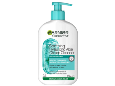 Garnier SkinActive Soothing Cream Cleanser, Hyaluronic Aloe, 8.45 fl oz/250 mL
