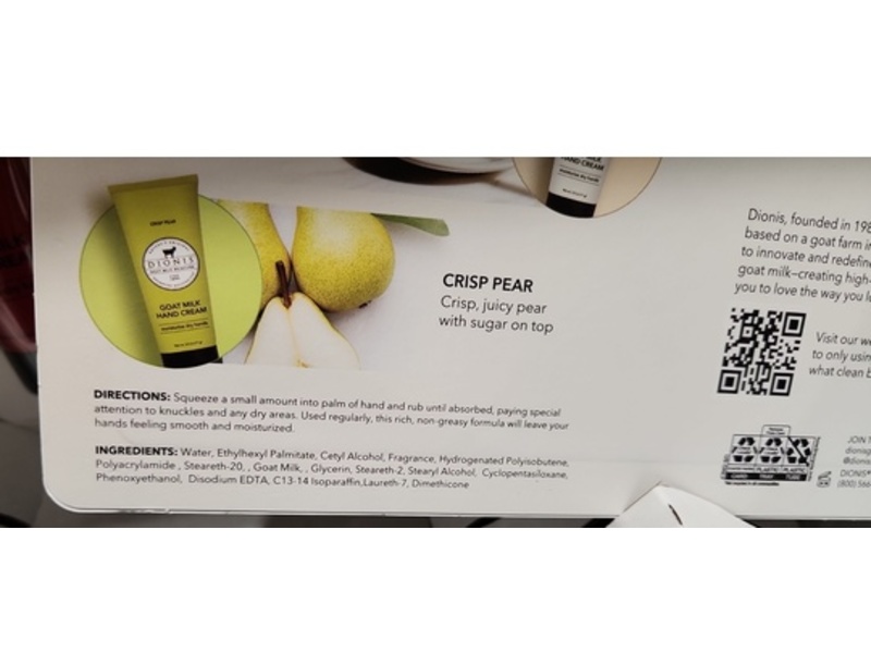 Dionis Goat Milk Hand Cream, 5.5 oz/71 g, Pack Of 3