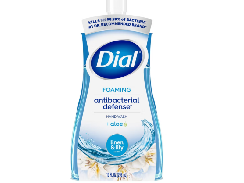 Dial Foaming Antibacterial Defense Hand Wash, Aloe Linen & Lily, 10 fl oz/296 mL