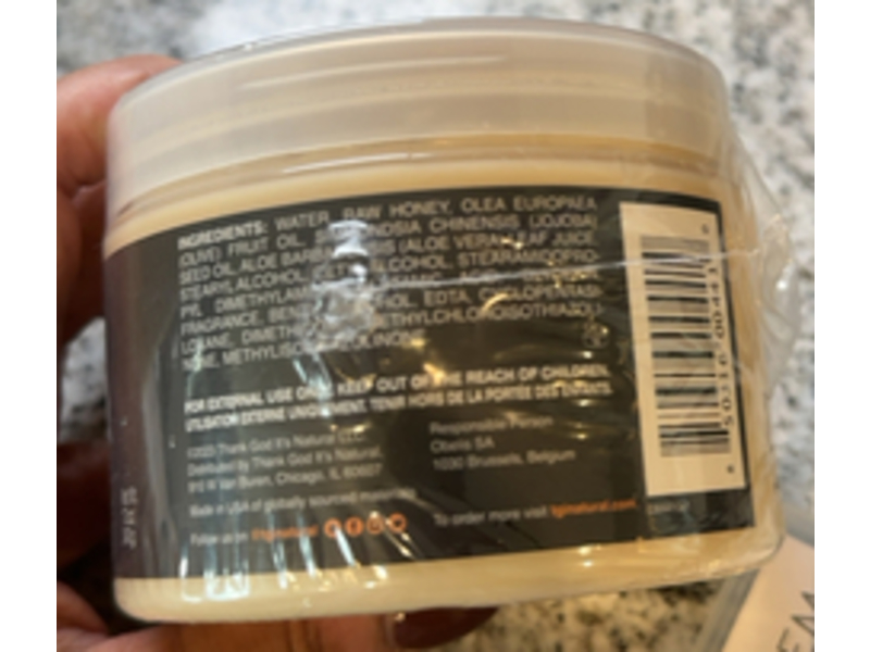 Tgin Honey Miracle Hair Mask, Raw Honey + Olive Oil, 12 oz/340 g