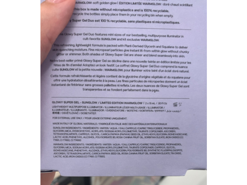 Saie Glowy Super Gel Highlighter Kit, Sunglow + Warmglow, 0.50 fl oz/15 mL