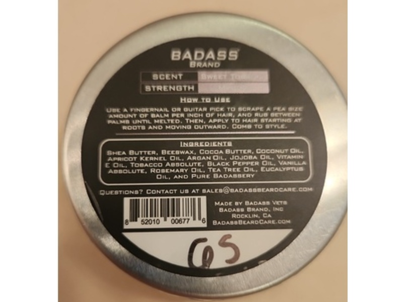 Badass Beard Care The Outlaw Beard Balm, 2 oz