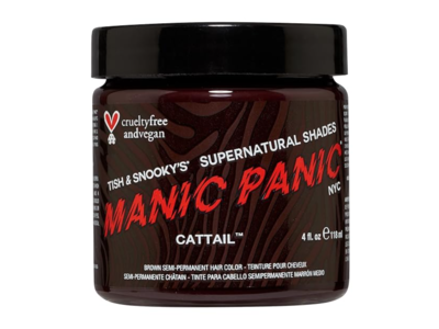 Manic Panic Cattail Semi-Permanent Hair Color, Medium Brown, 4 fl oz/118 mL