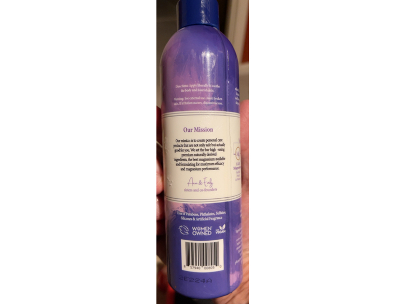 Nfuse Magnesium Body Lotion, Lavender Essential Oils, 8 oz/227g