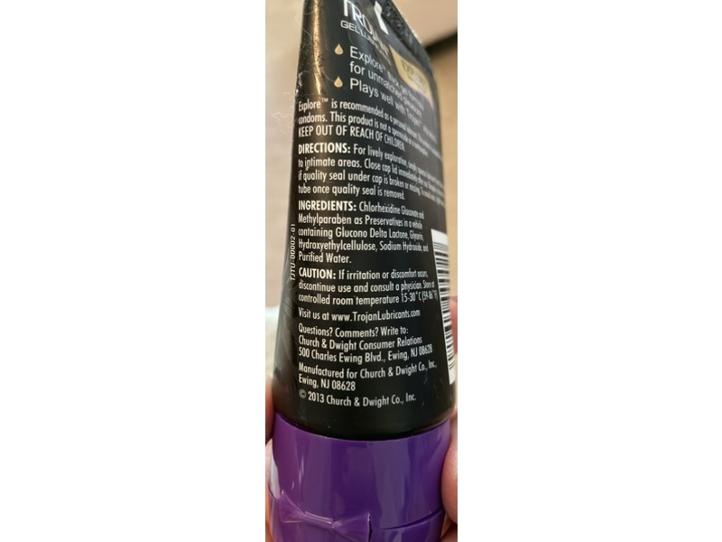 Trojan Explore Water-Based Gel Lubricant, 2 oz/57 g