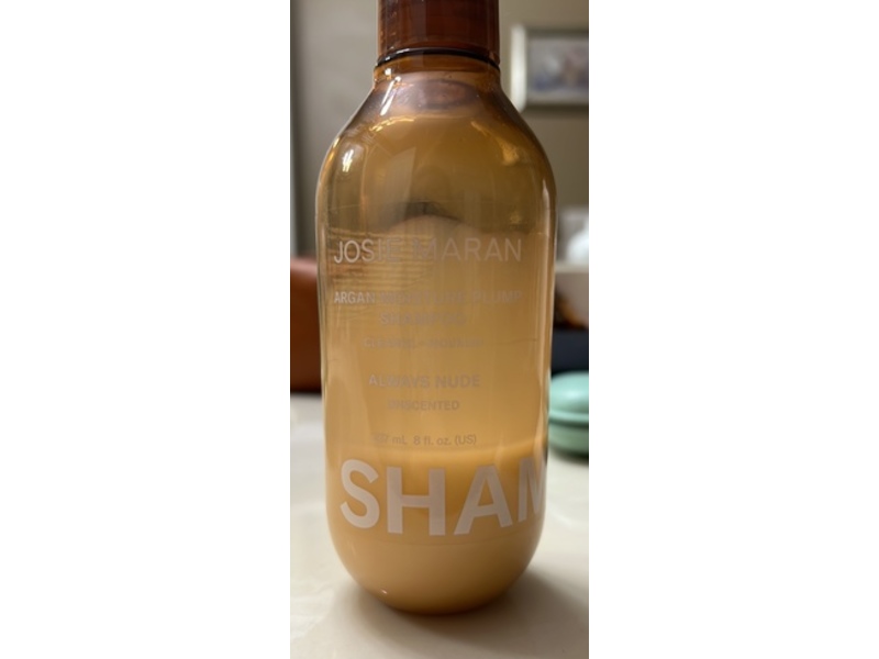 Josie Maran Argan Moisture Plump Shampoo,Always Nude, 8 fl oz/237 mL