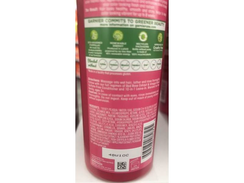 Garnier Whole Blends Sulfate Free Remedy Shampoo, Red Rose Extract & Vinegar Blend, 12 fl oz/355 mL