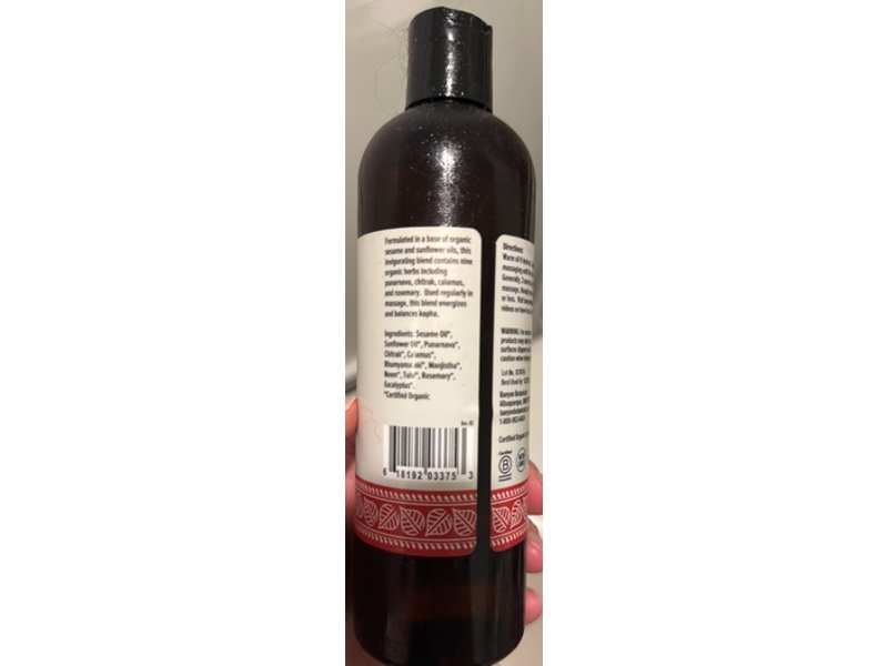 Banyan Botanicals Organic Kapha Massage Oil, 12 fl oz/355 mL