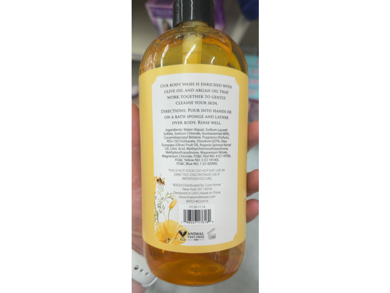 Maison De Base Body Wash, Honey Suckle, 25.67 fl oz/760 mL