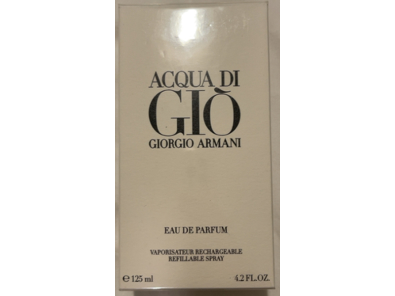 Acqua Di Giorgio Armani Eau De Perfum Spray, Refillable, 4.2 fl oz/125 mL