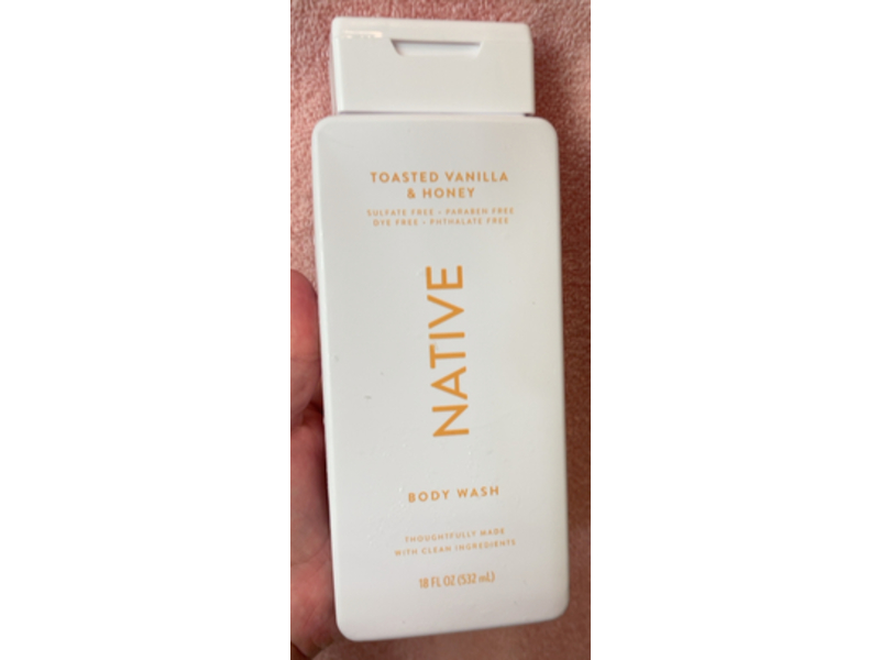 Native Body Wash, Toasted Vanilla & Honey, 18 fl oz/532 mL