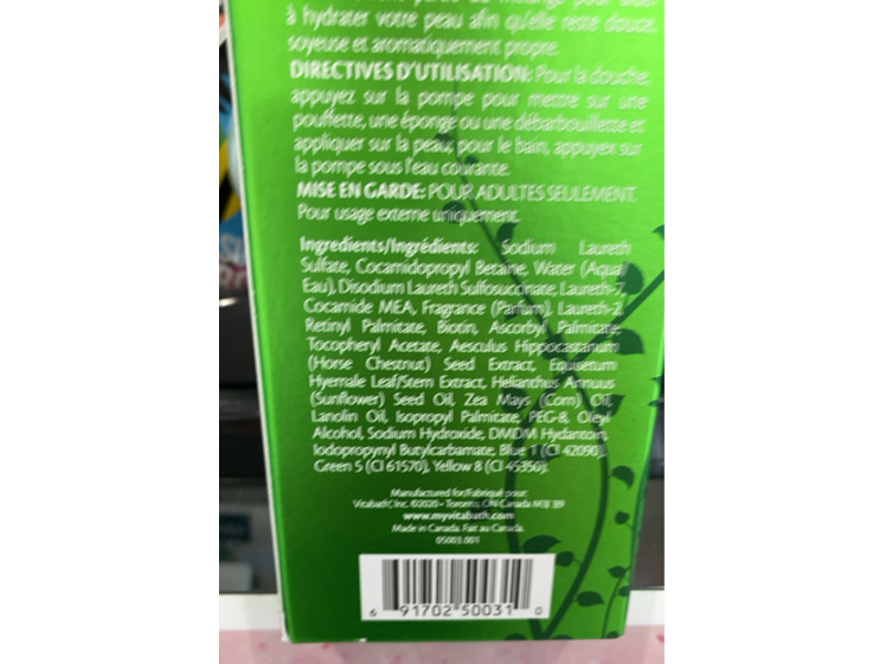 Vitabath Moisturizing Bath & Shower Gel, 21 oz/600 g