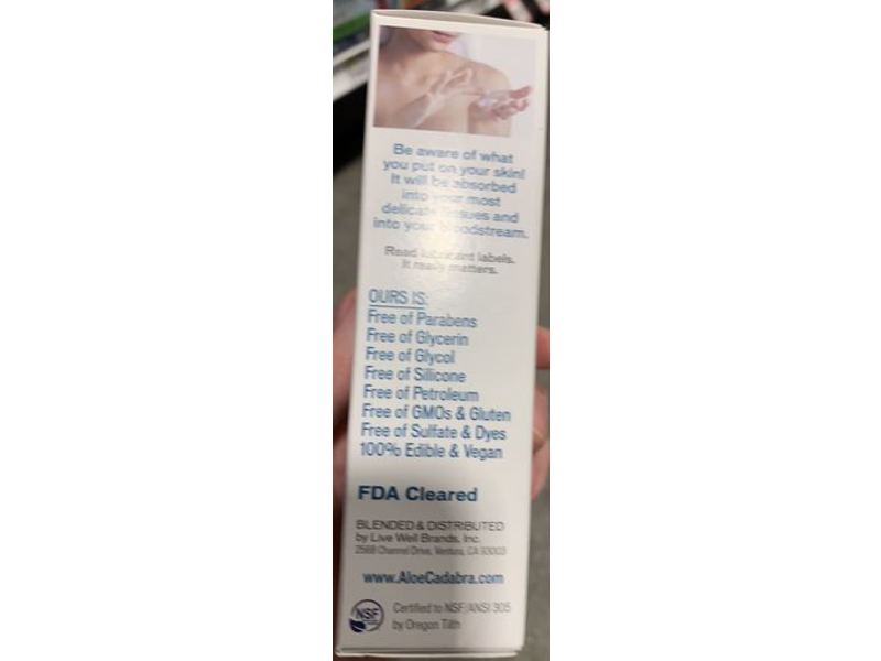 Aloe Cadabra Personal Lubricant & Moisturizer, Natural Aloe, 2.5 oz/71 g