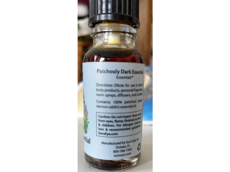 Sun's Eye Patchouly Dark Essential Oil, 0.5 fl oz/15 mL