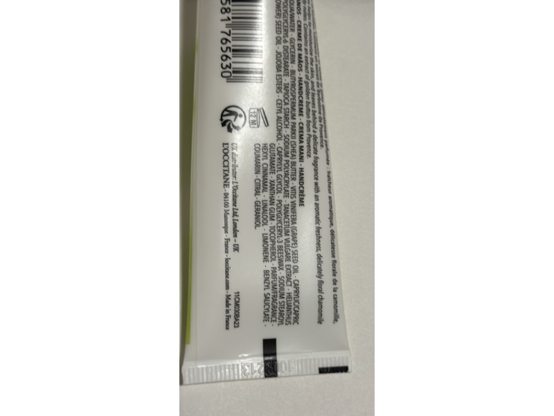 L'Occitane en Provence Barbotine Creme Mains Hand Cream, 1 oz/30 mL