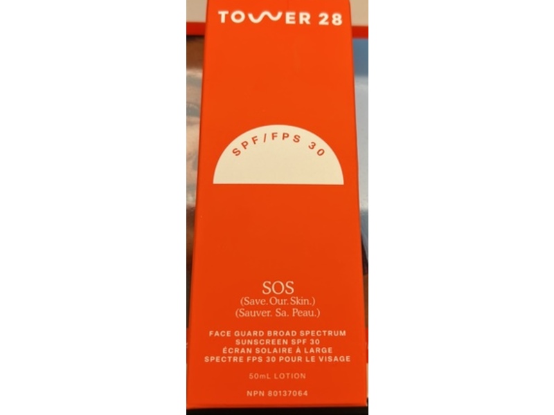 Tower 28 SOS Sunscreen Lotion, SPF 30 PA+++, 1.69 fl oz/50 mL