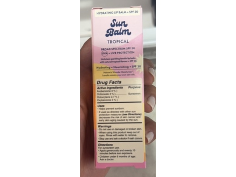 Lanolips Untinted Lip Balm, SPF 30, 0.44 oz/12.5 g