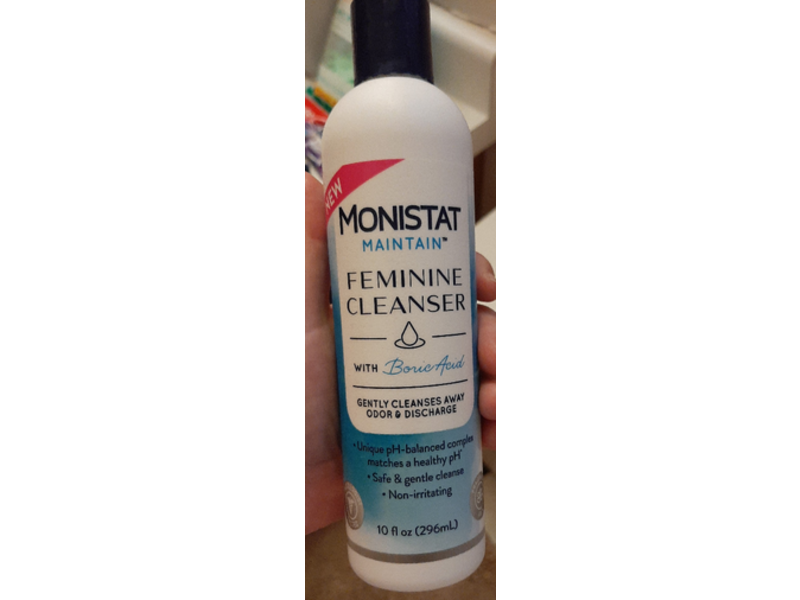 Monistat, Maintain Feminine Cleanser with Boric Acid Fragrance Free, 10 fl oz / 296 mL
