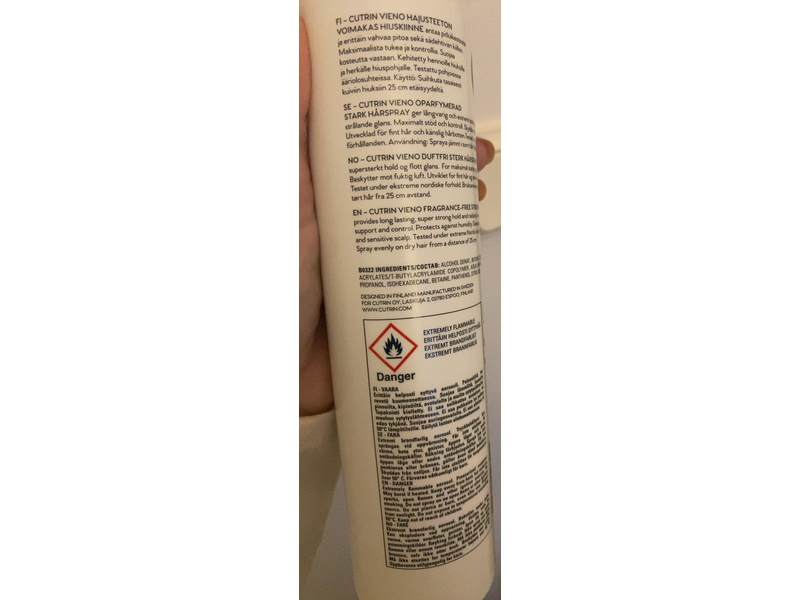 Cutrin Vieno Sensitive Care Hair Spray, 300 mL