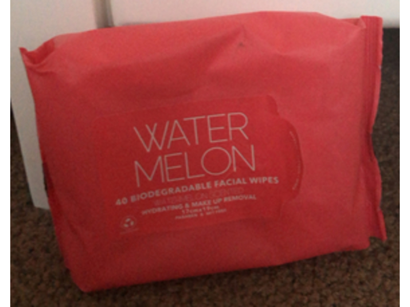 Anko Biodegradable Facial Wipes, Watermelon, 40 Count