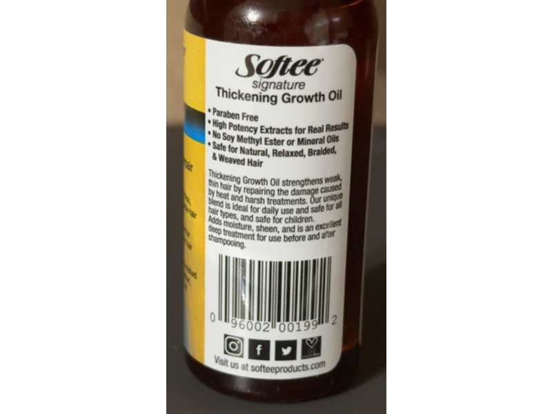 Softee Signature Thickening Growth Oil, 1 fl oz/29.6 mL, Pack Of 3