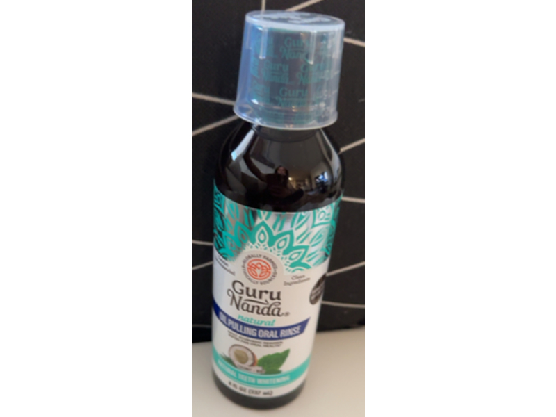 Guru Nanda Oil Pulling Oral Rinse, Coconut + Mint, 8 fl oz/237 mL