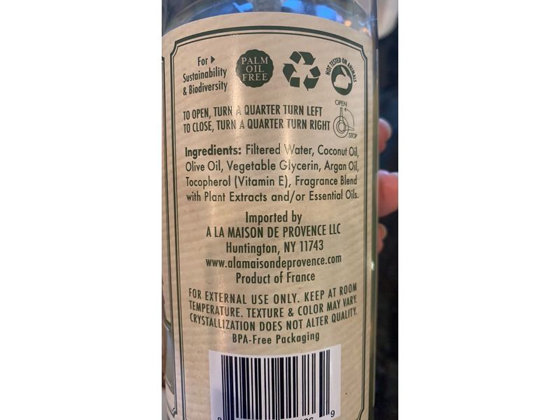 A La Maison De Provence Hand & Body Wash, Rosemary Mint, 25.36 fl oz/750 mL