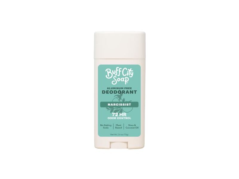 Buff City Soap 72HR Deodorant, Narcissist, 2.6 oz/73 g