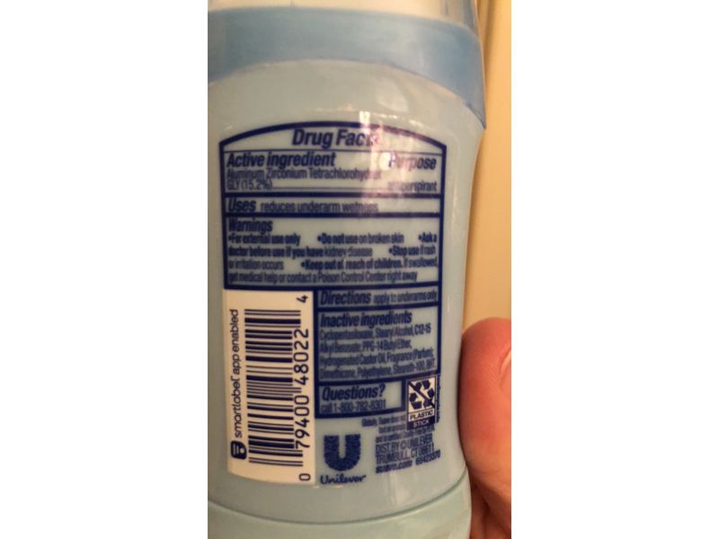 Suave Powder Anti-Staining Invisible Solid Antiperspirant Deodorant, 1.2 oz/34 g