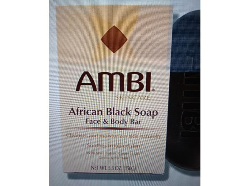Ambi Skincare African Black Soap Face & Body, 5.3 oz/150 g