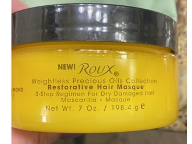 Roux Weightless Precious Oils Collection Restorative Hair Masque, Olive, Sweet Almond, Sunflower, 7 oz/198.4 g
